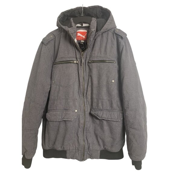 Puma Other - Puma XL Sport Lifestyle Houndstooth Hooded Winter Jacket Cotton